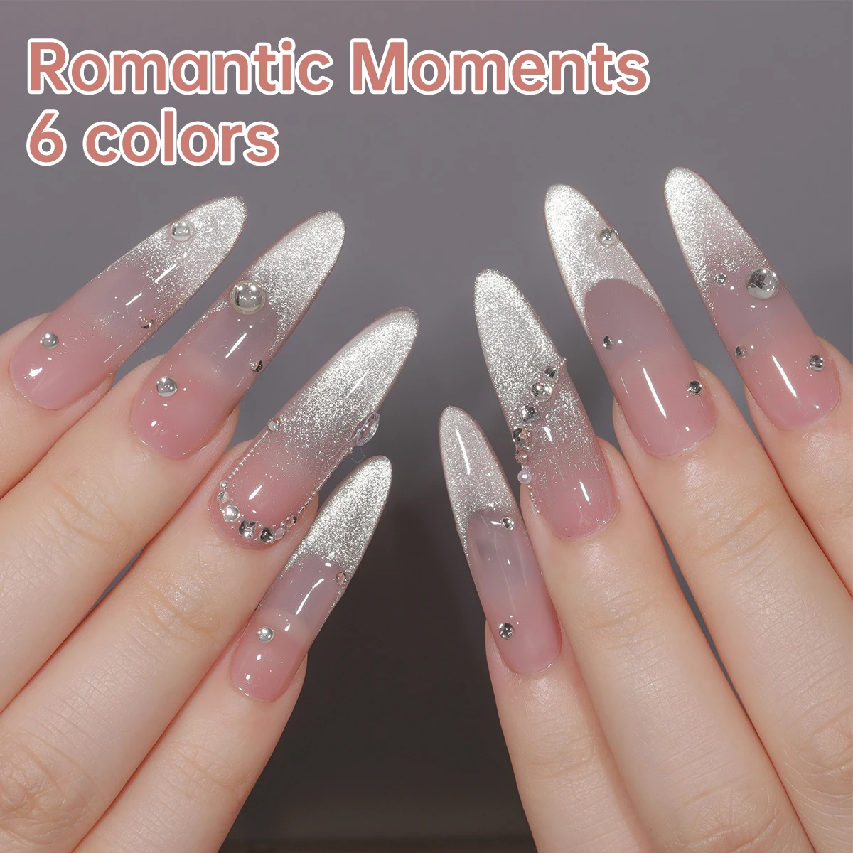 XEIJAYI 6pcs 15ml ช่วงเวลาโรแมนติก CAT EYE เล็บเจล, กึ่งถาวรเล็บแช่ UV LED เล็บ Salon DIY เล็บ Salon