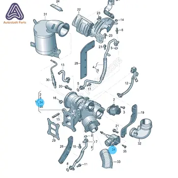 OEM ovladač turbodmychadla: 06k145725r 06k145725t 06k145701e 06k145721g pro Audi Škoda Volkswagen EA888 6 nejlepší prodej Turbo Fiesta kompresor - №4