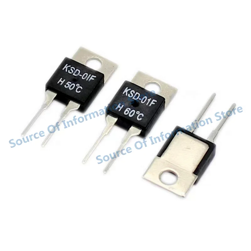10Pcs KSD-01F Adjustable Temperature Switch Thermostat for Electrical Appliances 45/55/65/75/80/85°C Multiple Settings