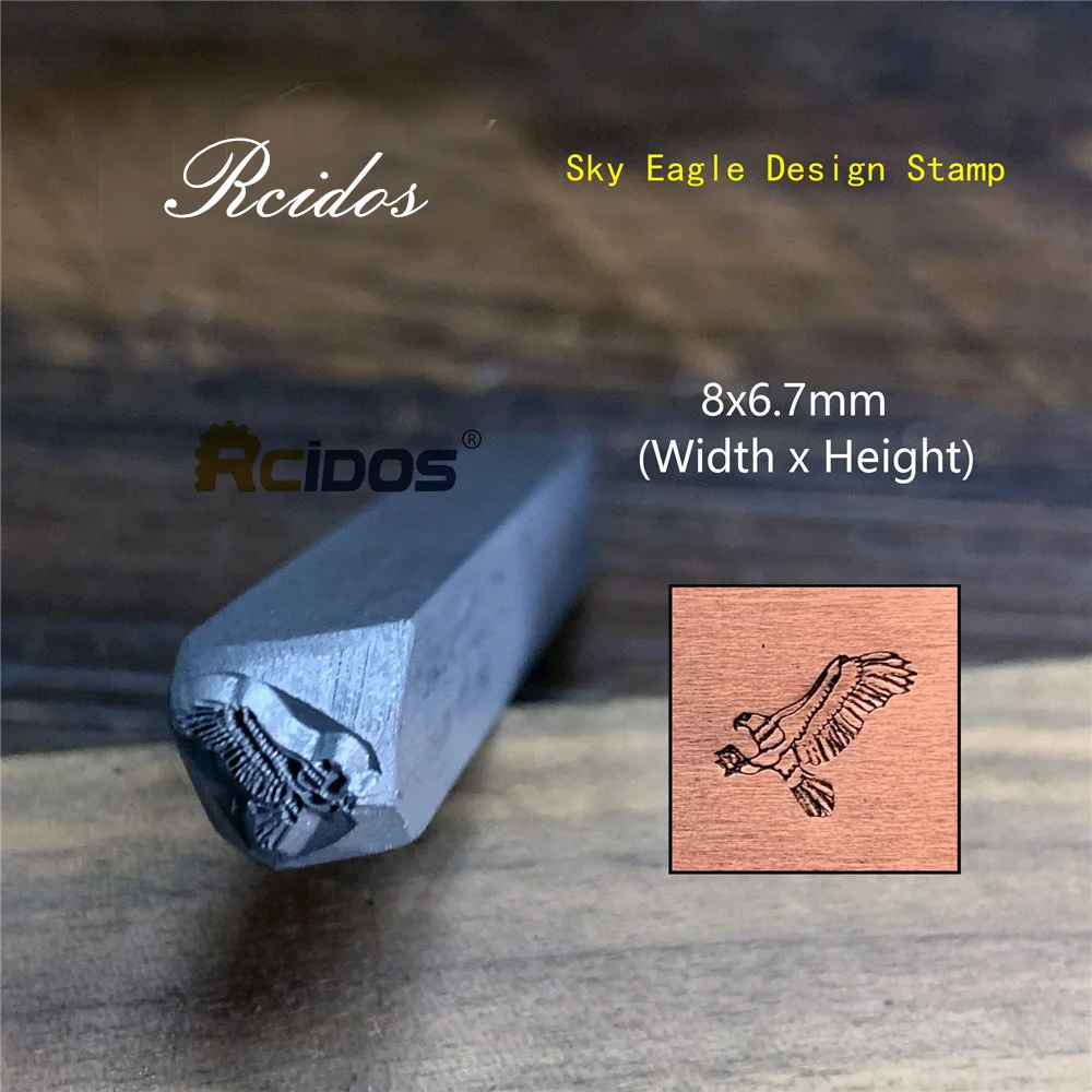 Sky Eagle Design Stamp 8x6.7mm(Width x Height),RCIDOS DIY Bracelet/jewelry symbols steel Stamp