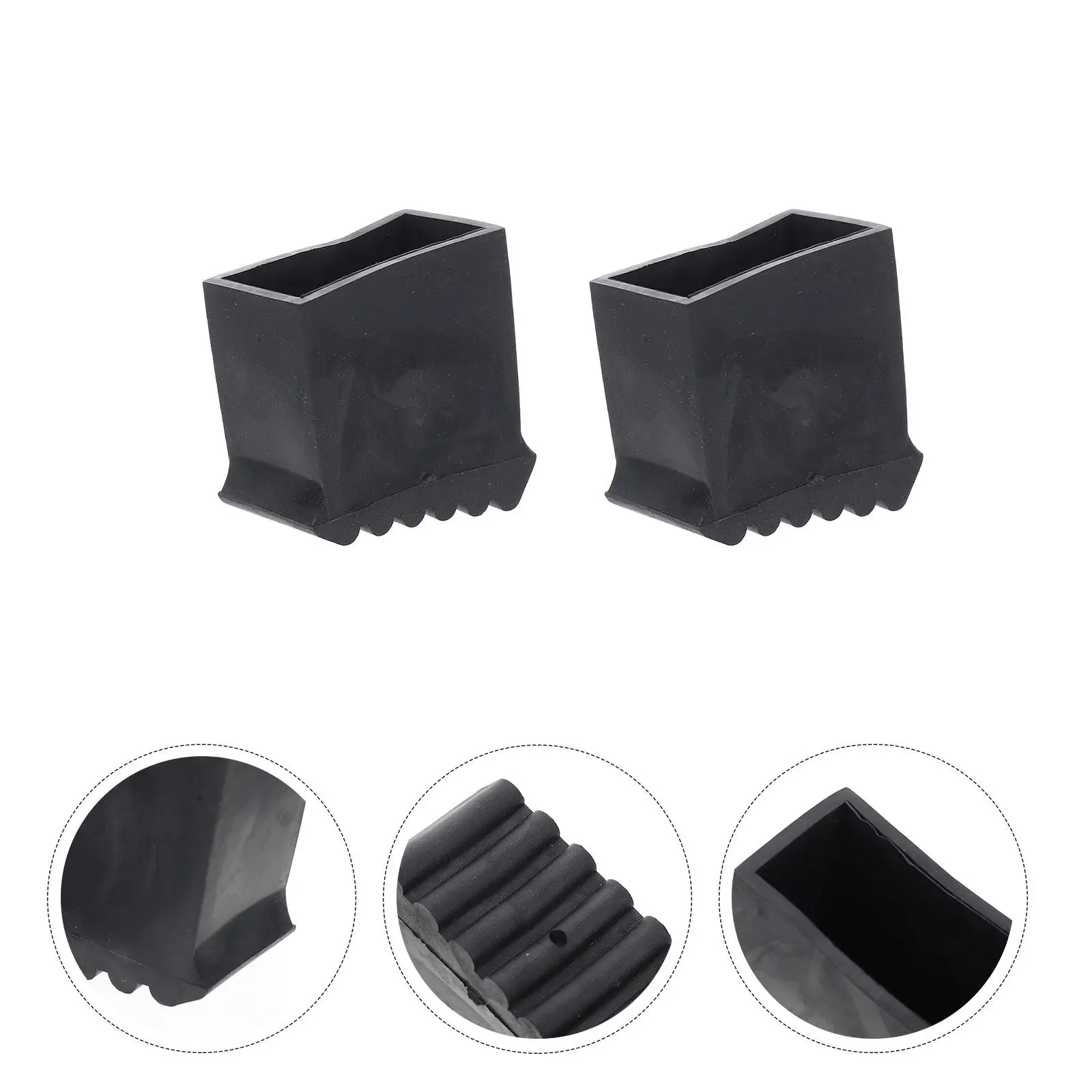 2Pcs Heavy-Duty Ladder Feet Covers Rubber Non-Skid Pads for Ladders Trapezoidal Design Ladder Protector Pad