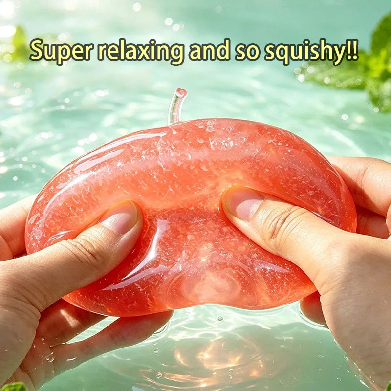 Apple Smoothie Ball Squishy, Moldable Simulated Fruit Smoothie Sound‑Activated Sticky‑Hand Fidget Toy