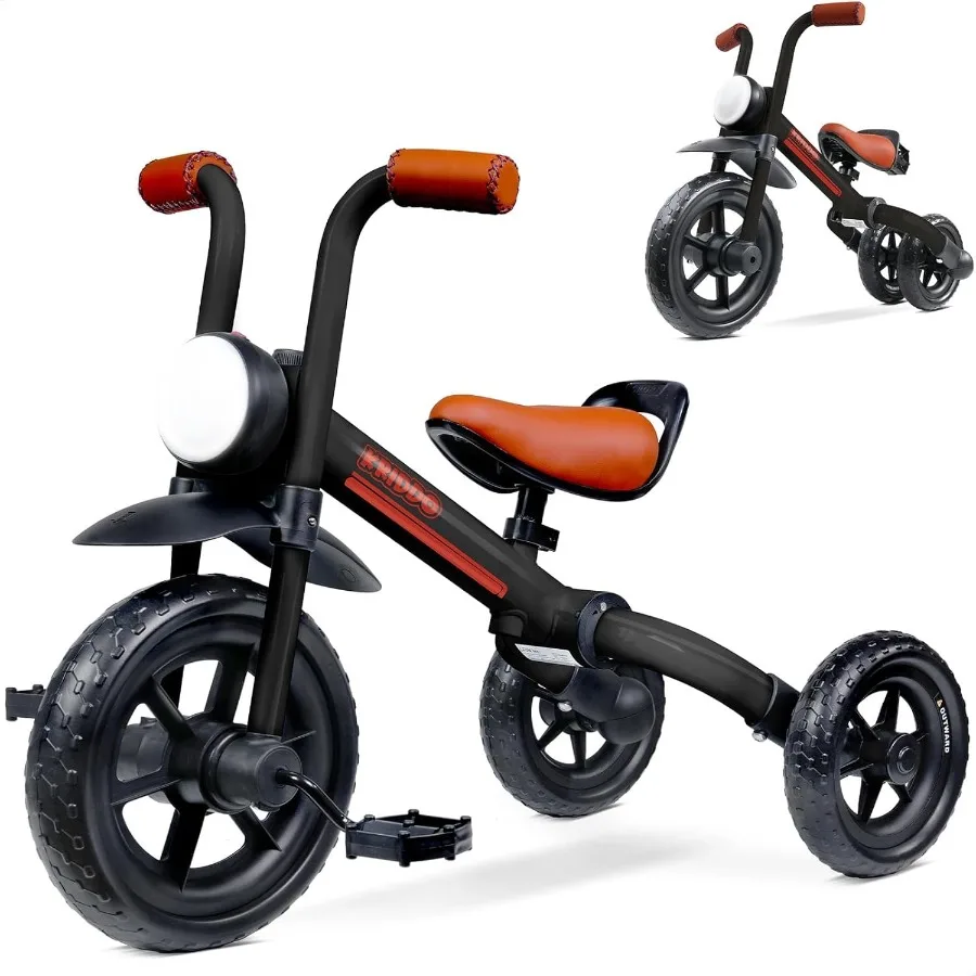 2～5歳向けの2in1キッズバランスバイクとキッズ三輪車、取り外し可能なペダル付き幼児用バランスバイク、3～5歳向けの三輪車
