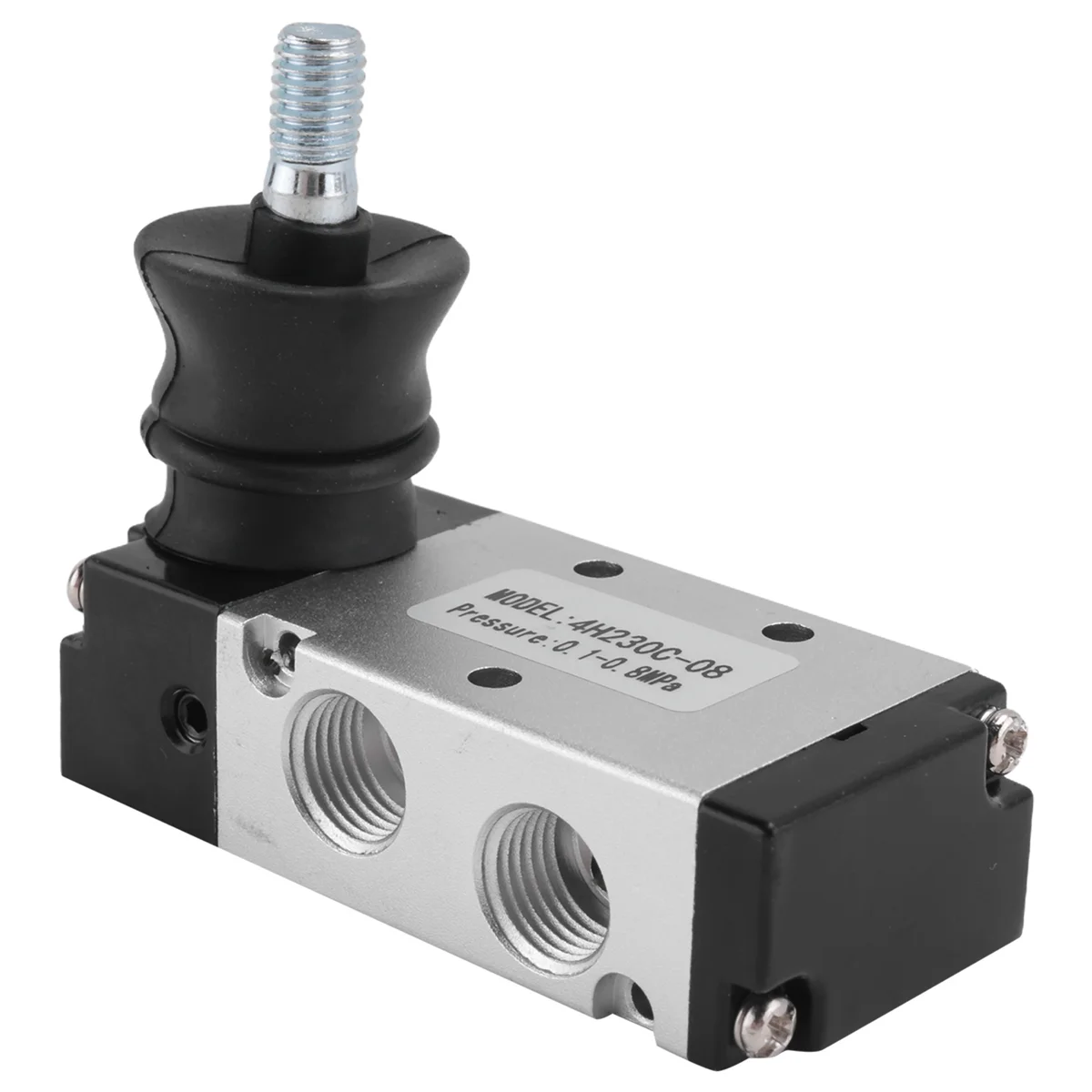 Válvula operada por palanca manual de aire NPT de 1/4 pulgadas, 5 vías, 3 posiciones, válvula solenoide neumática, Control Manual, Push-Pull 4H230C-08