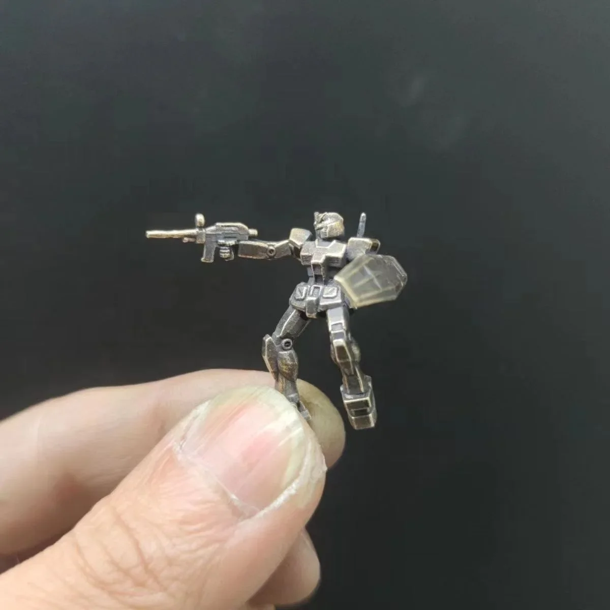 Pocket Size Brass Model Transforming Handheld  Assembly Model Painting Collectible Toy for Fans of Anime And Entertainment