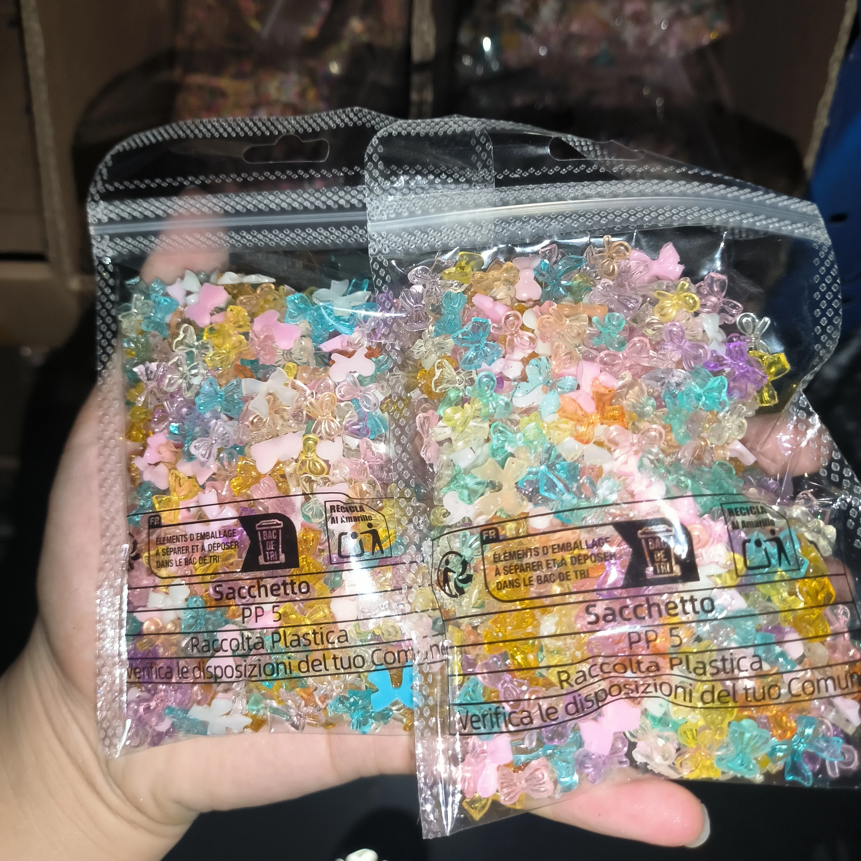 50g/Bag 3D Random Shapes Rhinestons Nail Charms Mixed Bow Flower Gem Bear Nail Art Decorations DIY Crafts Manicure  Accessories