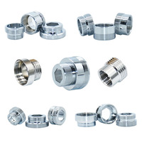 Silver M16 M18 M20 M22 M24 M28 Thread Connector Brass Water Faucet Coupler   Fittings For Bubbler Kitchen And Bathroom