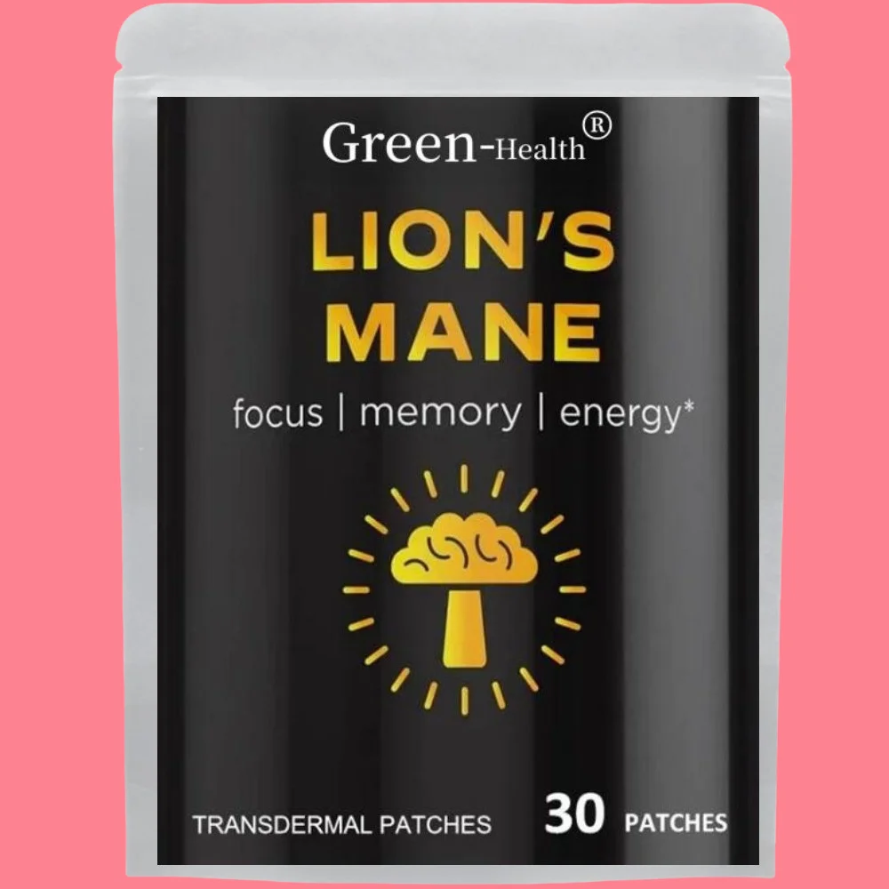 Lion's Mane Mushroom Transdermal Patches Brain Booster Focus & Memory - 30 Patches One Month Supply