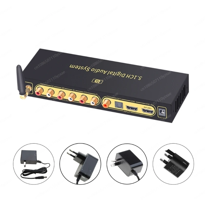 

5.1CH Audio Decoder Support U-Disk HDMI-compatible Bluetooth-compatible Fiber Optical ARC- Coaxial 4K60hz SPDIF