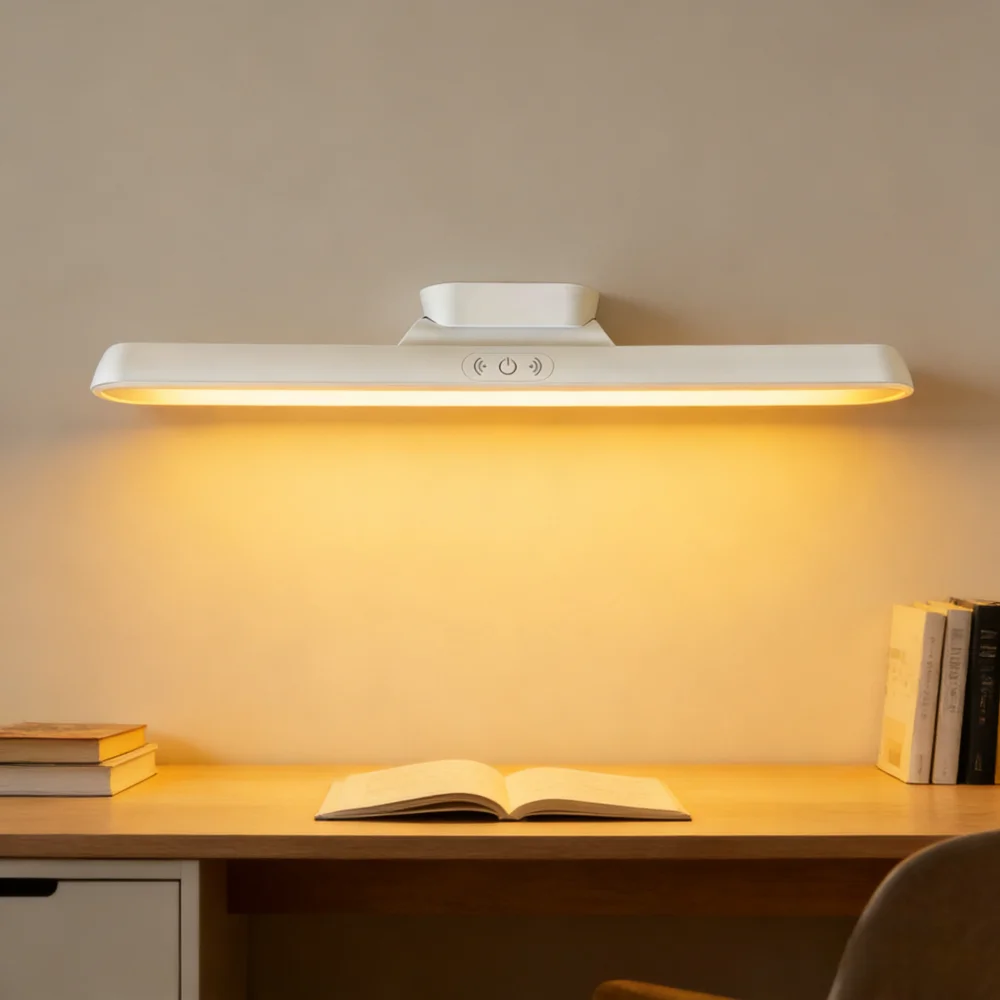

1 шт. светодиодная магнитная подвесная настольная лампа, настольная лампа с вилкой, 3-цветная лампа для чтения с регулируемой яркостью, ночник для шкафа и гардероба