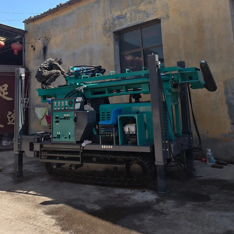 Deep Water Well Drill Fully Automatic DTH Drilling Rig Machine Diesel-Powered Pump 300m Rotary Drilling Rig for Construction New