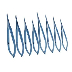 1pcs Ophthalmic Needle Holder Needle Holding Pliers Without Lock Titanium Alloy Ophthalmic Instrument Straight Curved