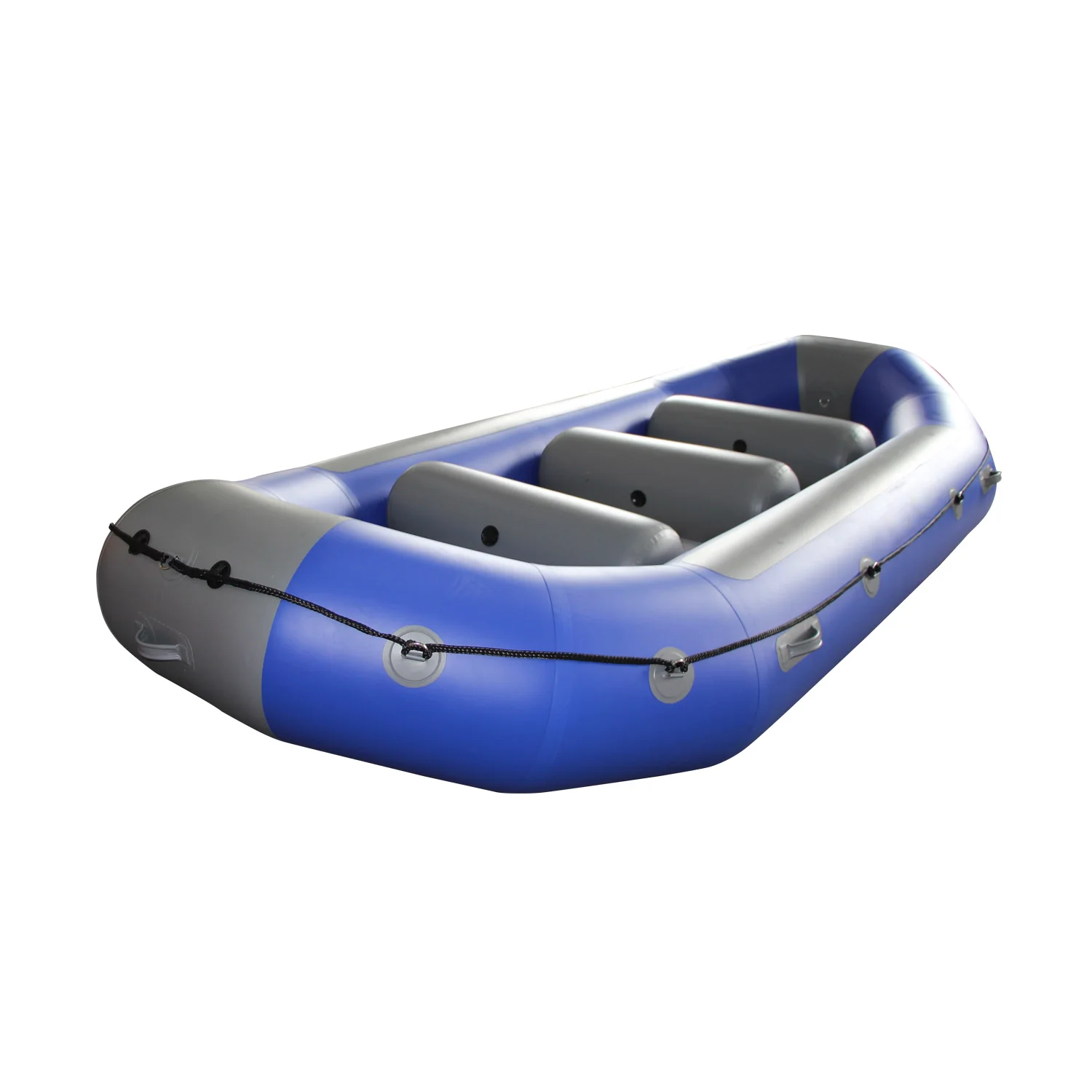 8-Person White Water Rafting Boat, PVC Inflatable Raft For River Adventure With Aluminum Oars & Foot Pump