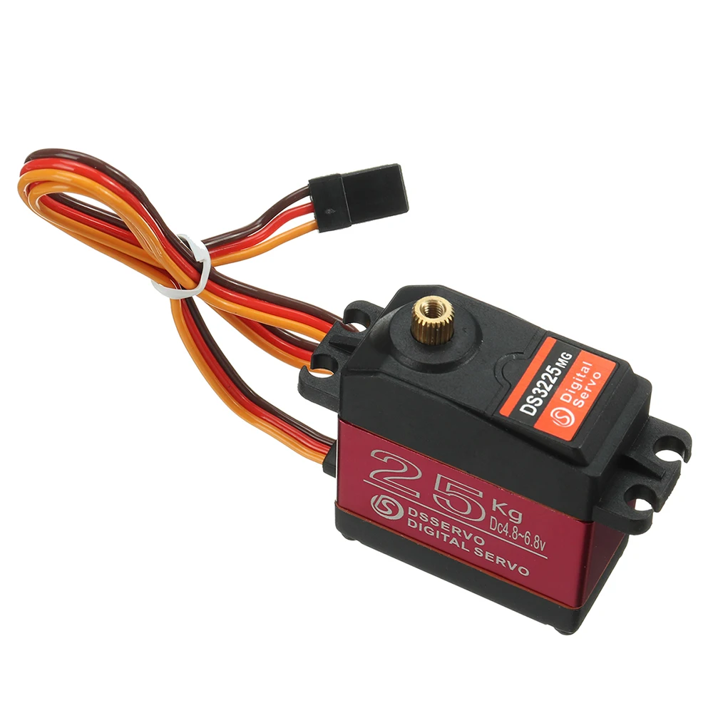 DSSERVO-Impermeável Servo Digital para RC Avião Robot Car, alto Torque, 180 Graus Metal Gear, DS3225, 25kg