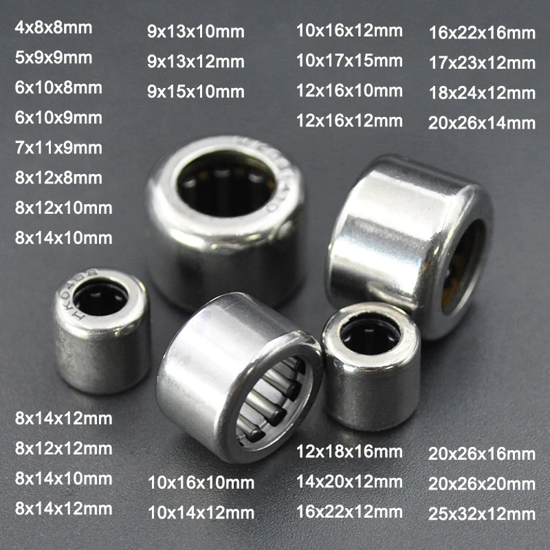 HK محامل الإبرة HK0408 HK0509 HK0608 HK0609 HK0709 HK0808 HK0810 HK0812 HK081410 HK081412 محمل ذو بكرات إبرية تحمل