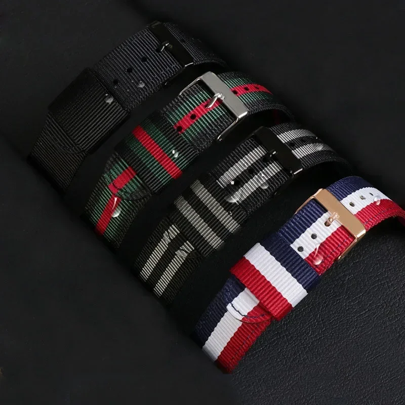 17mm 19mm 20mm tissu Nylon Bracelet pour SWATCH Bracelet Bracelet remplacement femmes hommes montre Sport montre accessoires Bracelet