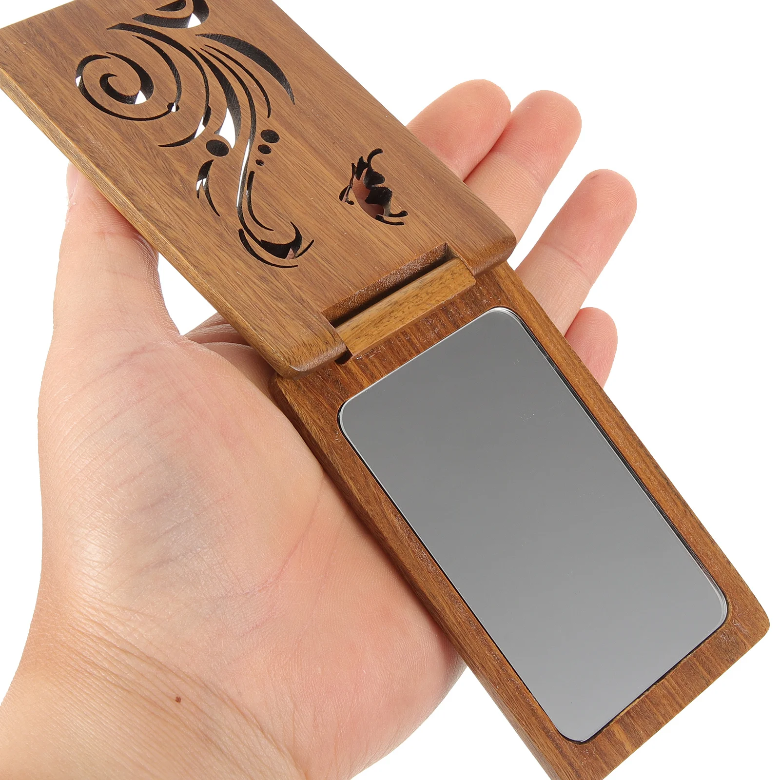 Maquiagem portátil compacto dobrável para viagens pequeno bolso leve mini espelho para bolsa presente feminino espelho de maquiagem compacto