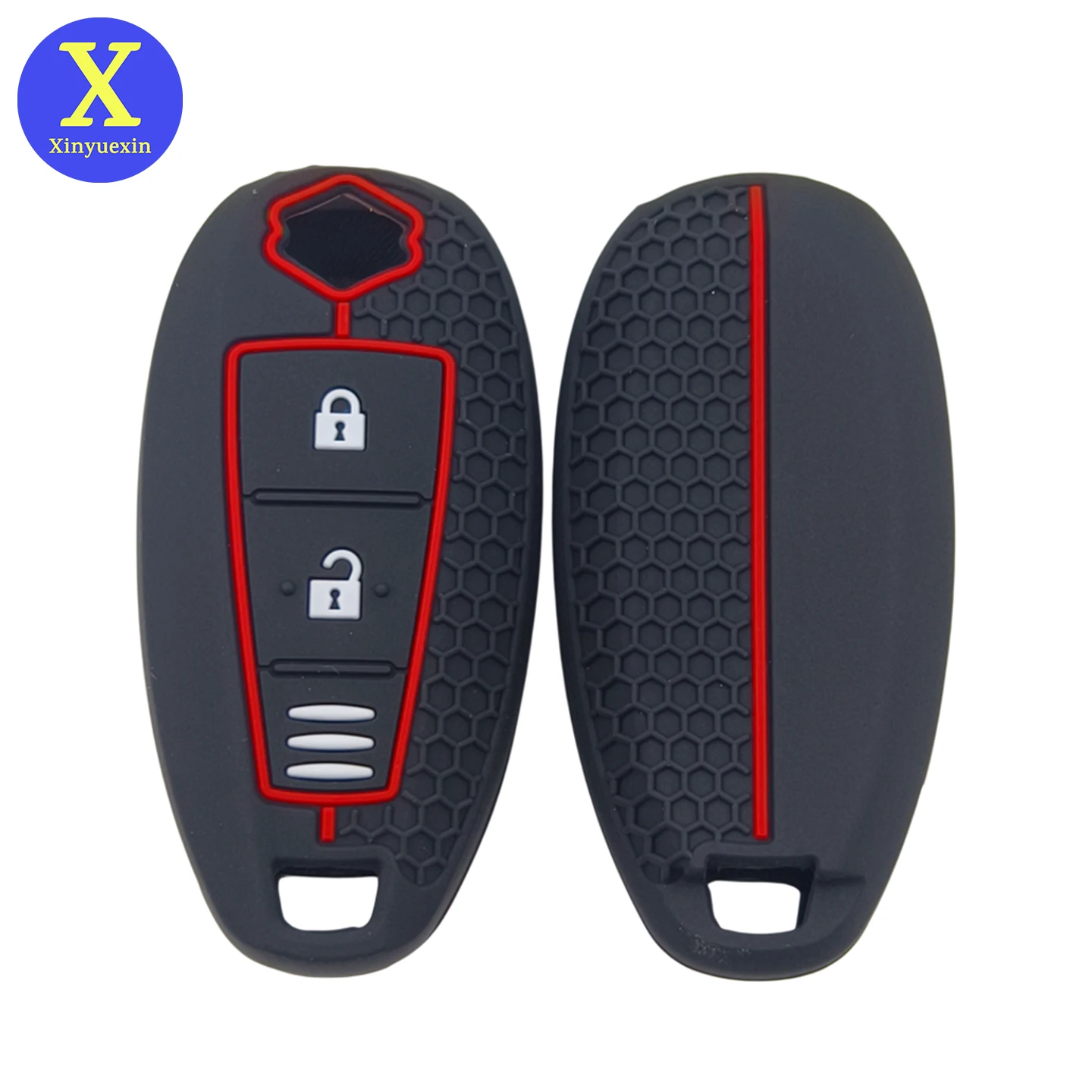 

Xinyuexin Silicone Smart Key Case for Suzuki Escudo IGNIS Swift 2010-2016 2 Button Remote Key Shell Fob Cover Holder 2 Pcs/lot