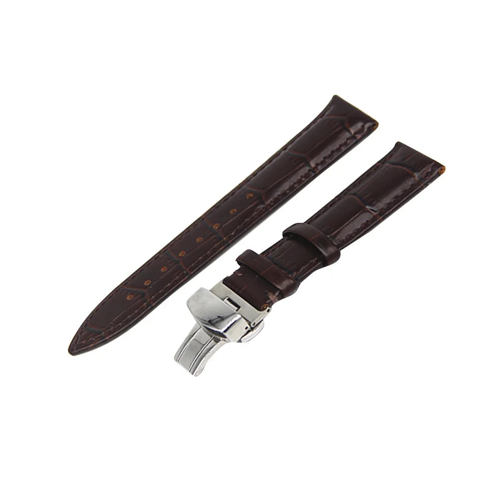 

18mm Cowhide Watch Straps Dark Brown Durable Stylish Watchband for Men Replacement Band Watchband