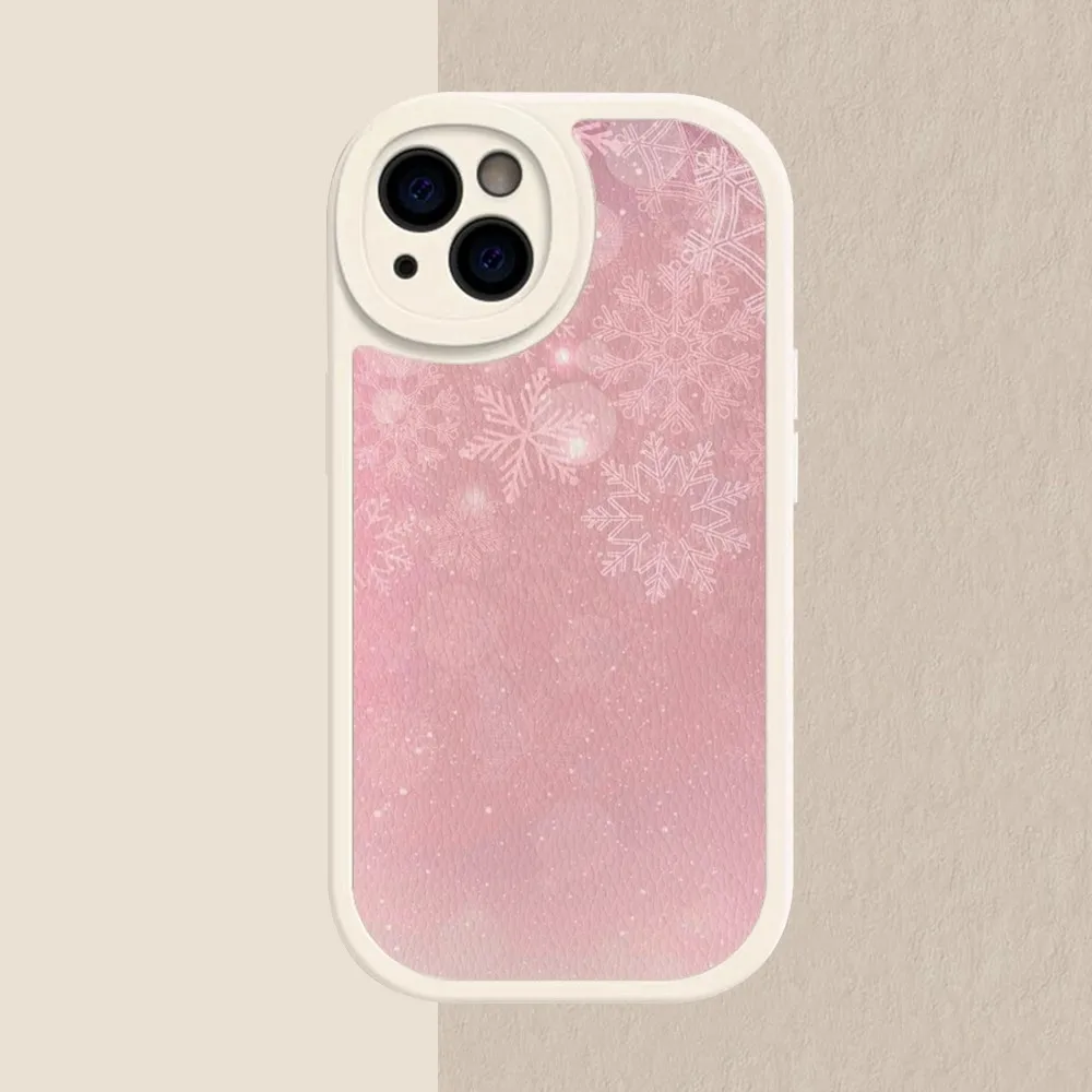 Snow Christmas Phone Case Hard Leather For iPhone 15 14 13 12 Mini 11 14 Pro Max Xs X Xr Plus Fundas