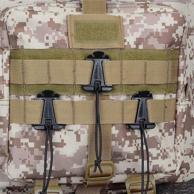 Molle Accessories Kit of 44 Attachments for Tactical Backpack Belt Vest Molle Bags D-Ring Locking Gear Clip for 1“ Webbing Strap