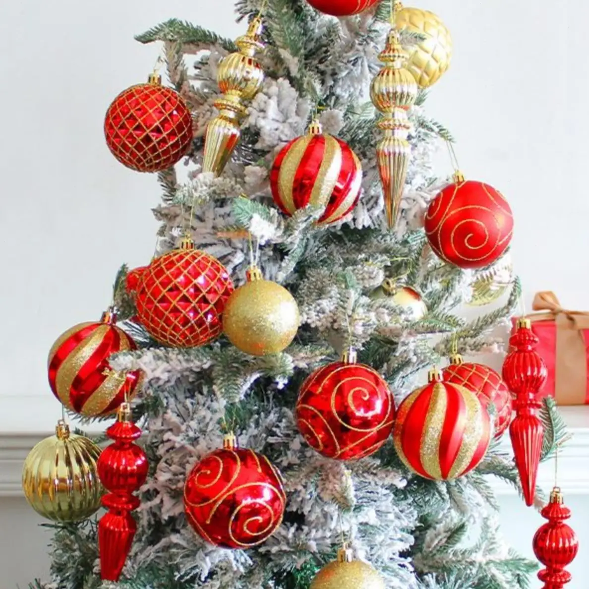 Zhongran Christmas Decoration Color Ball Mixed Color Pack Christmas Ball Arrangement Hanging Ball Shopping Mall Christmas