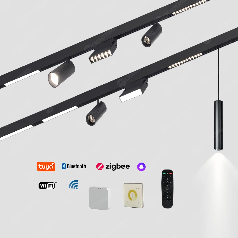 New Design Magnet Lights Competitive Price Magnetic Track Light Dc48V Magnetic Track Rail Cob Linear Ceiling Led Track Light