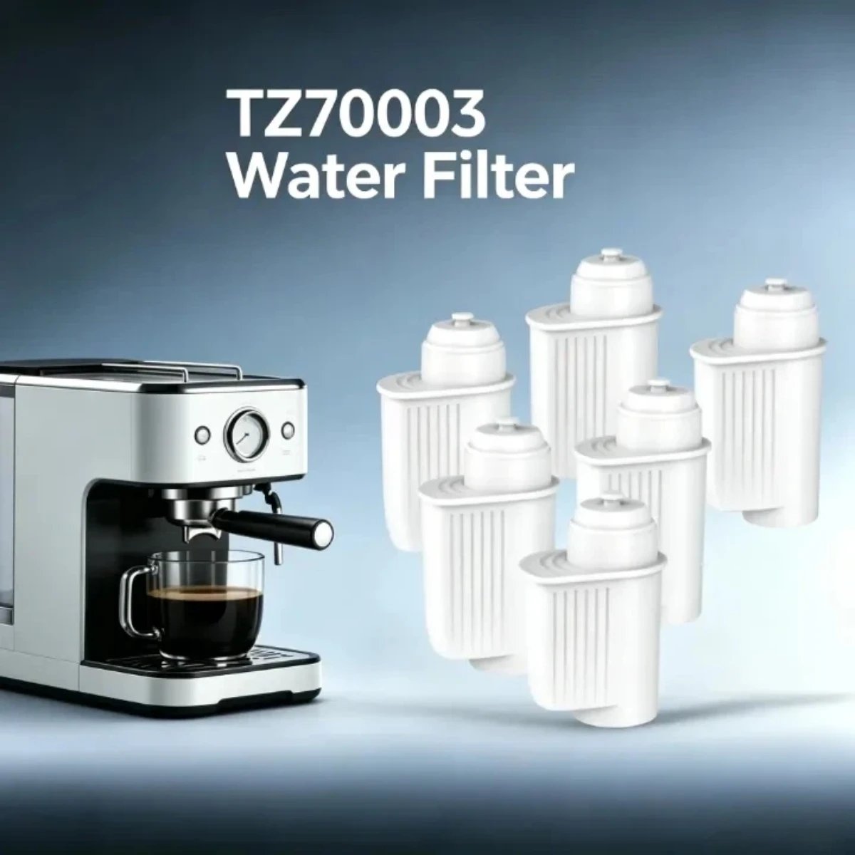 Coffee Water Filter Replacement 6 Pack for TZ70003 Water Filter Compatible with EQ Series TCZ7003 TCZ7033 TCA 7 TCC 7