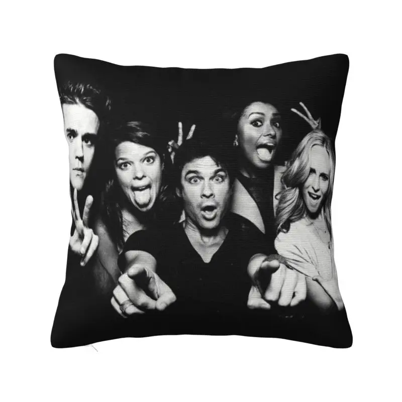 Custom The Vampire Diaries Square Pillow Cover Home Decorative 3D Two Side Printed Cushion Cover for Car