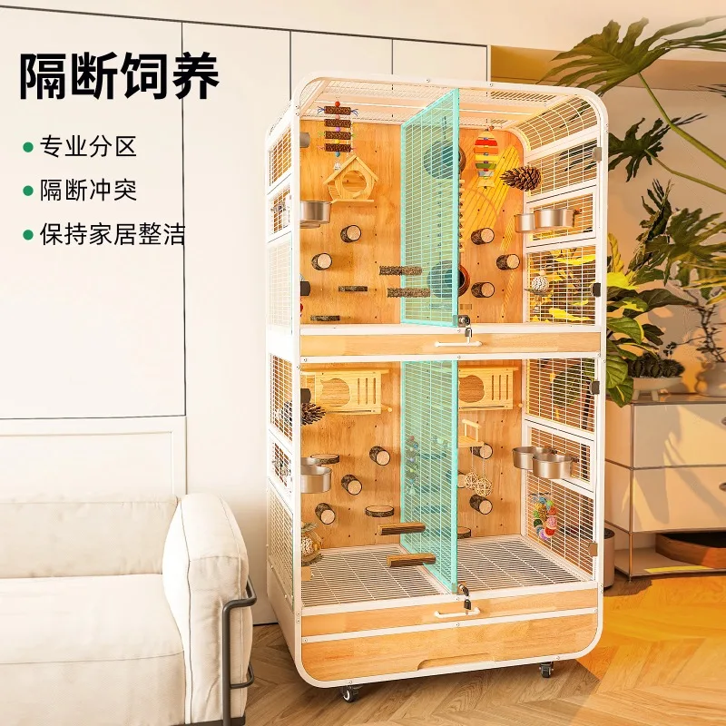 Large Bird Cage, Parrot Cage, Ecological Breeding, Layered Luxury Bird Villa