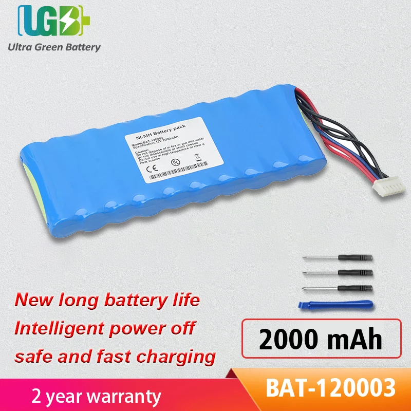 

UGB New BAT-120003 Battery For ZONCARE ZQ-1201G ZQ-1203G BAT-120003 BAT-120004 Battery