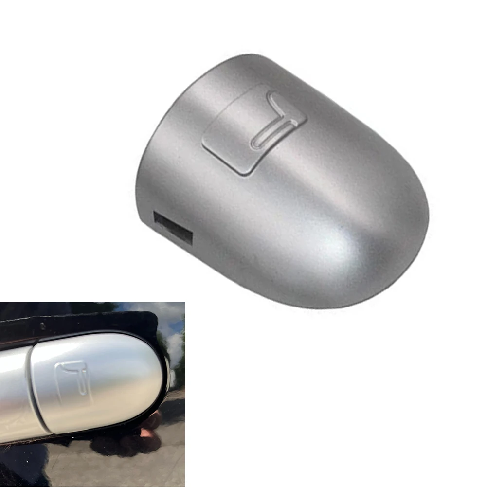 1pc Door Handle Cover Plug-and-play Silver Plastic Front Left Handle Key Cover Cap For Renault KOLEOS 2009-2018