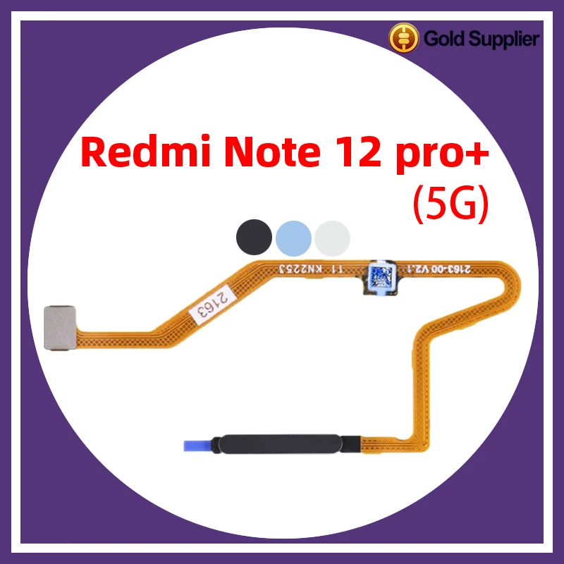 

Original For Xiaomi Redmi Note 12 pro plus 5G Fingerprint Sensor Scanner Touch ID Connect Motherboard home button Flex Cable