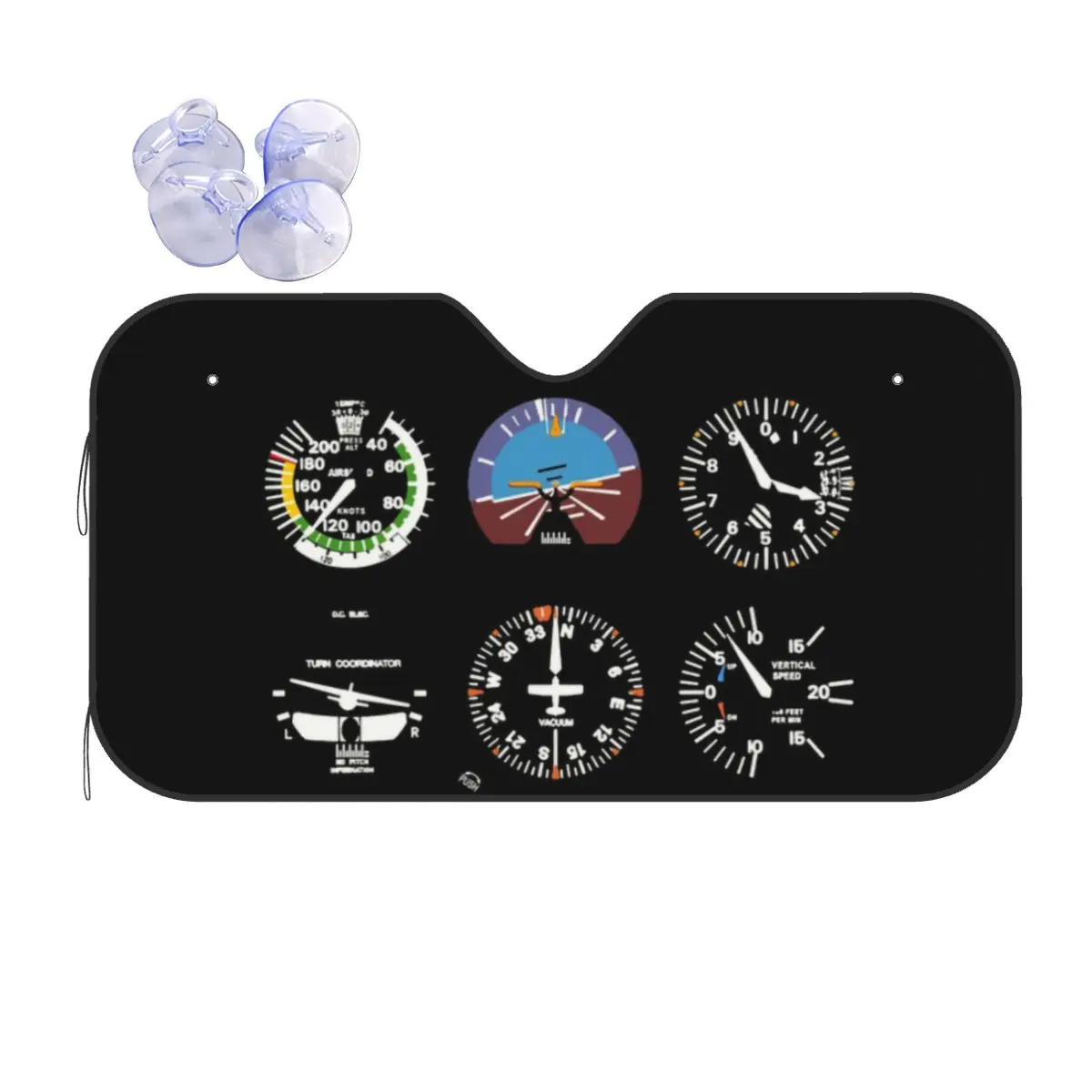 Custom Cockpit Six Dials Flight Simulator Pilot Windshield Sunshade Airplane Aircraft Blocks UV Rays Sun Visor Protector