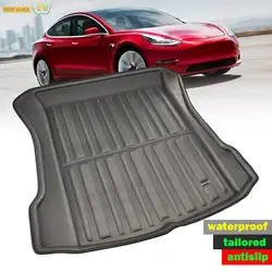 Car Boot Liner For Tesla Model 3 BlueStar 2017 2018 2019 2020 2023 Cargo Rear Trunk Mat Luggage FLoor Carpet Tray Waterproof