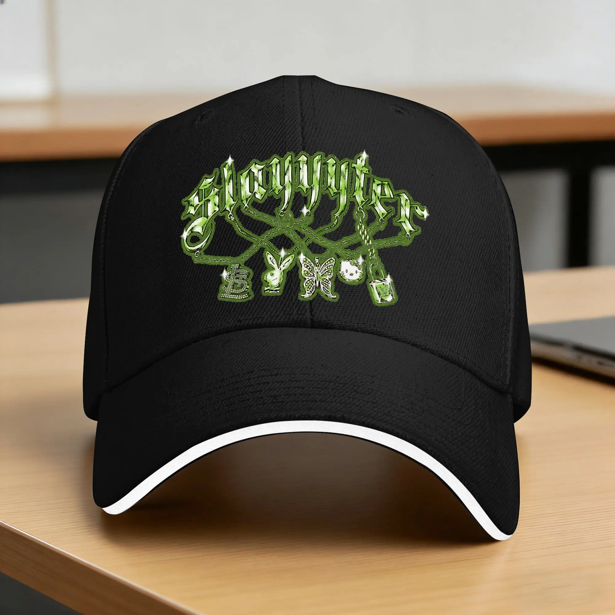 Summer Pink Slayyyters Chain Baseball Cap  Tennis Skate y2k Cute Trucker Hat Men Print Sun Baseball Caps