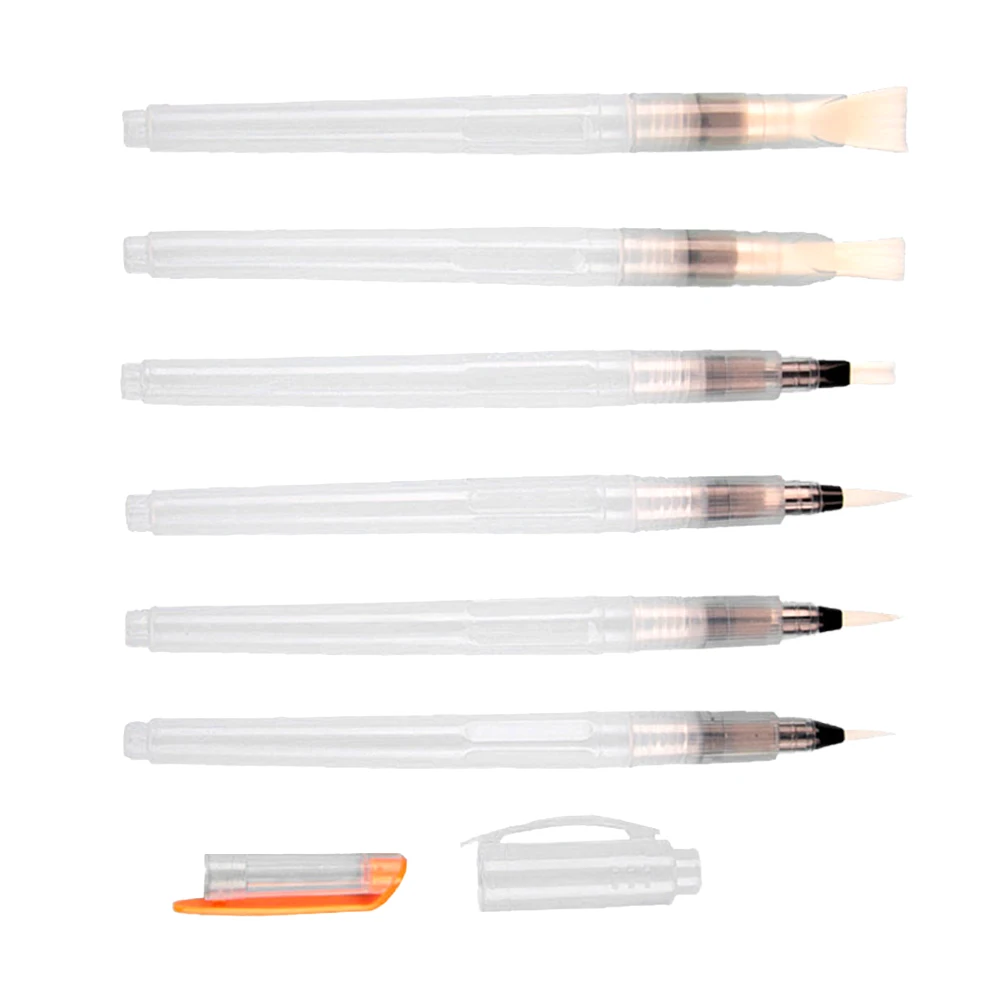 

6 Pcs Watercolor Paint Pen Injection Brush Brushes for Adult Creative Drawing Painting Pencils Coloring Pens Good