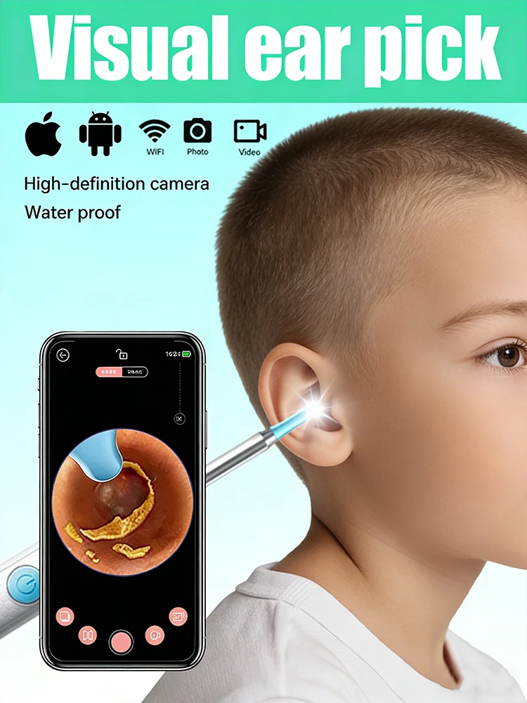 

2025 New upgrade Visual Ear Wax Cleaner Camera Safe Earwax Removal Endoscope with 5M Camera Ear Cleaning Tools Ear Care⸴unisex