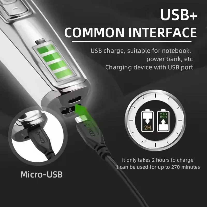 Kemei KM-5027 Original kabelloser elektrischer Haarschneider, wiederaufladbarer Haarschneider KM-2028, Rasierer für Männer, USB-Laderasierer, Friseur – Detail 5