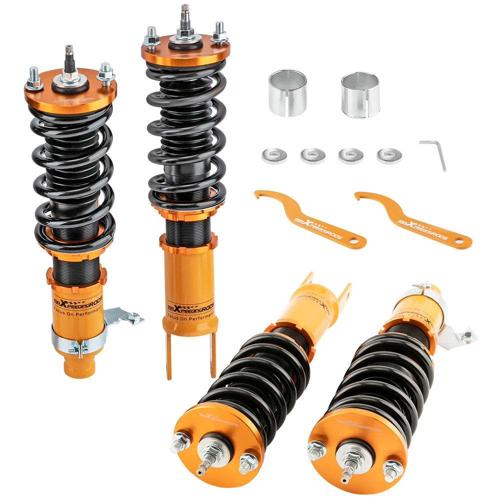

Maxpeedingrods 24 Clicks Damping Adjustable Coilover Suspension Shocks for Honda Civic EJ EK EM EK1 EK2 EK3 EK4 EK5 EK8 EK9 EM1