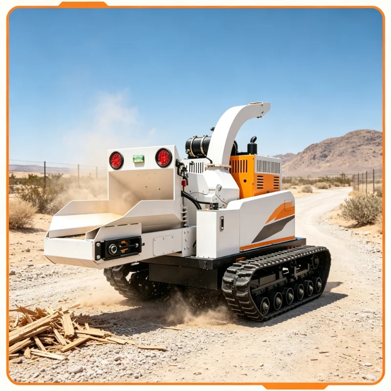 Mobile Wood Crusher Machine Tree Branch Log Trunk Shredder 3-40T Capacity 50mm Max Diameter 380V Motor Gear Farm Forestry