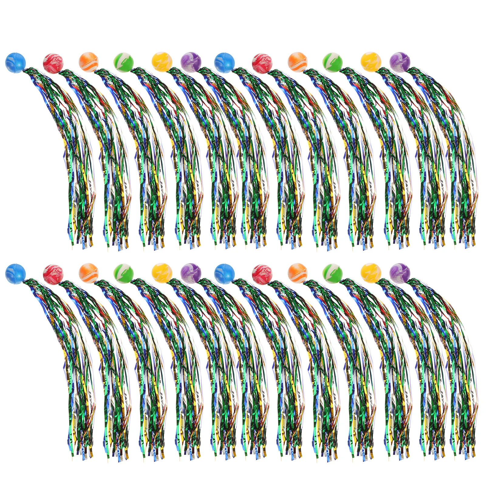 

40pcs Golden Wire Bouncy Balls Colorful Streamers Small Elastic Ball For Kids Party Favors Bulk Carnival Prizes Classroom