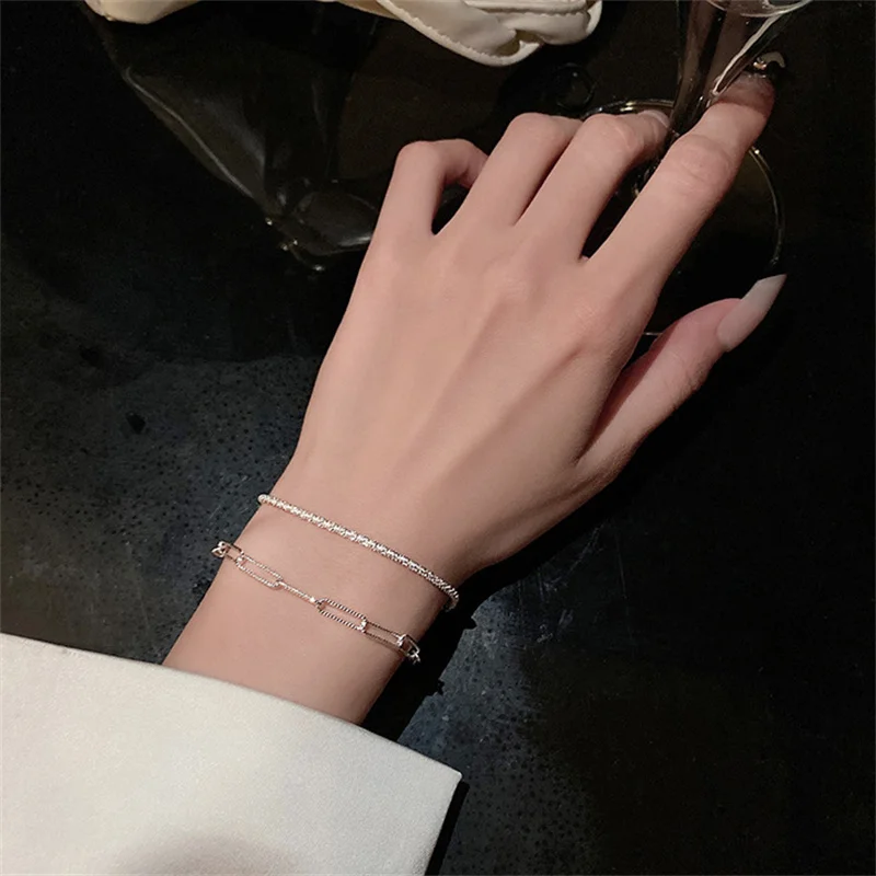 أساور متألقة قابلة للتعديل للنساء هدية مجوهرات الزفاف الأنيقة من جيبسوفيلا