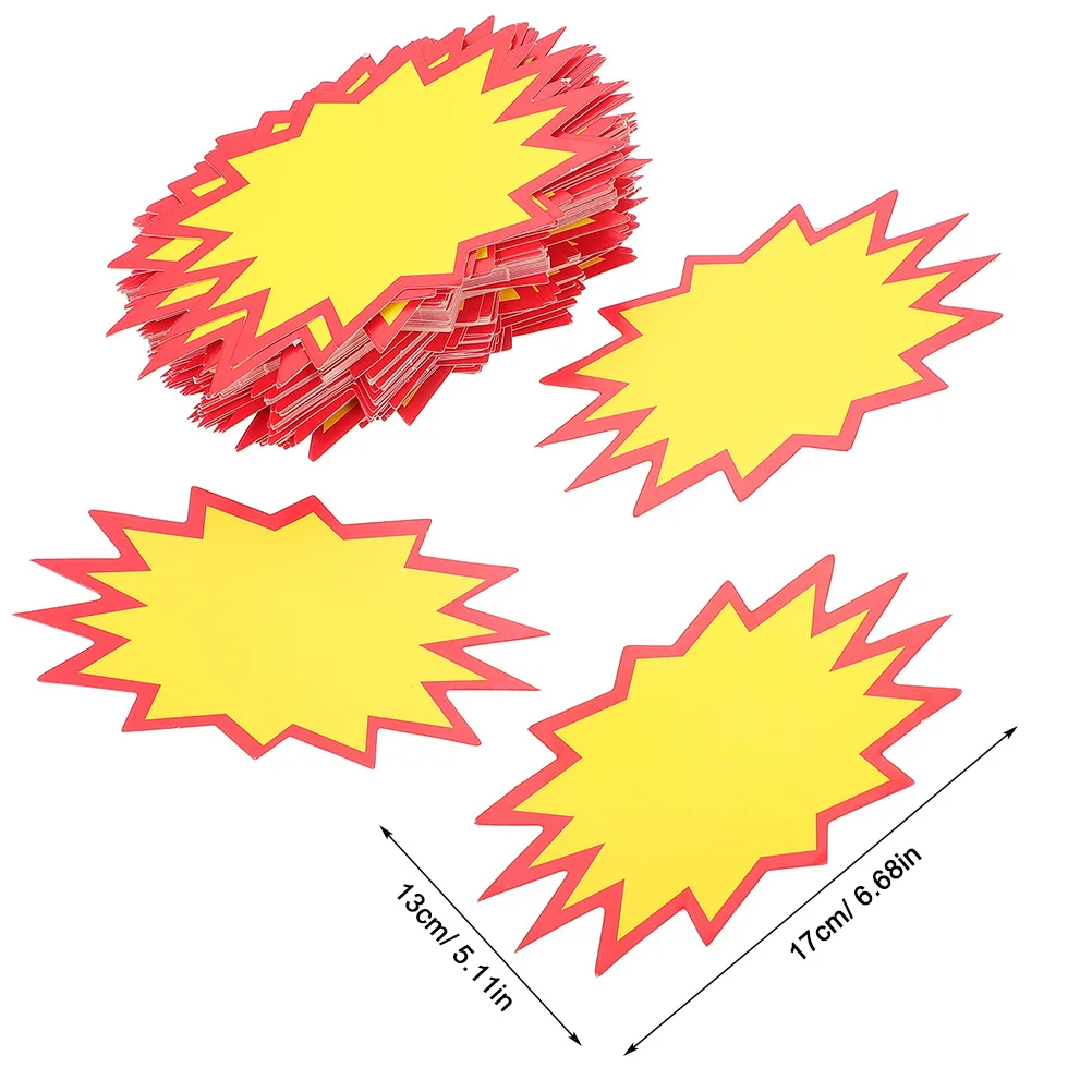 100 قطعة أسعار بيع التجزئة العلامات الورق المقوى عالي المتانة للمحلات التجارية السوبر ماركت مبيعات المرآب تسميات أسعار المتجر الترويجي #5