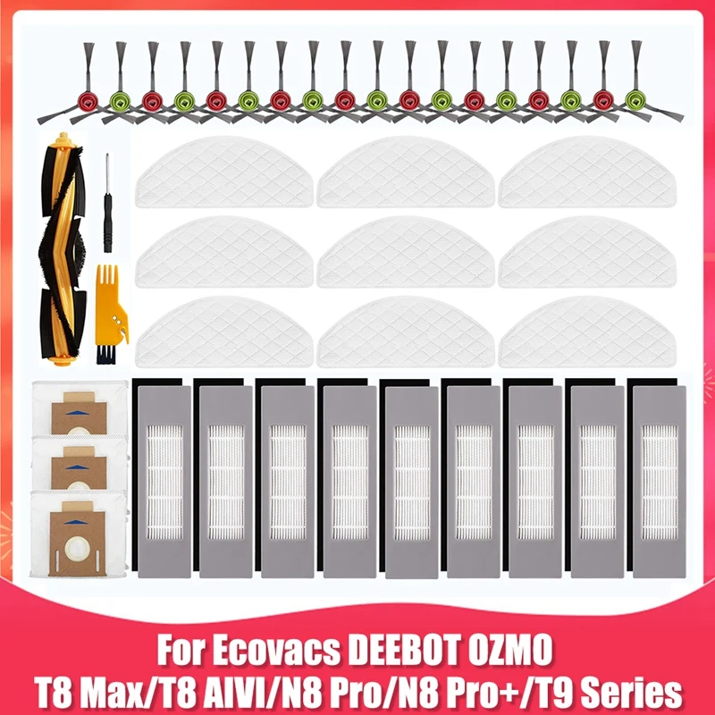 

AD-Replacement Accessories For Ecovacs DEEBOT OZMO T8 AIVI T8 Max N8 Pro N8 Pro+ Robot Vacuum Cleaner Spare Parts