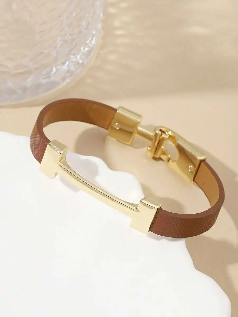 

Fashion Leather Bracelet With Letter Design For Women