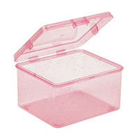 Transparent Plastic Storage Box Photocards Small Card Storage Box Desk Organizer Box Classification Box Stationery