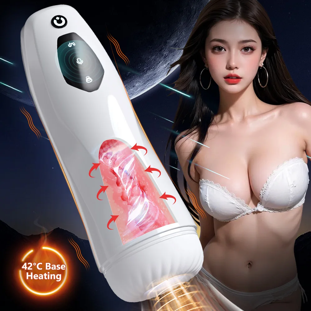 YEAIN Automatic Male Masturbator Realistic Vagina Penetration Adult Masturbator Silicone Pussy Erotic Toys for Adult Men