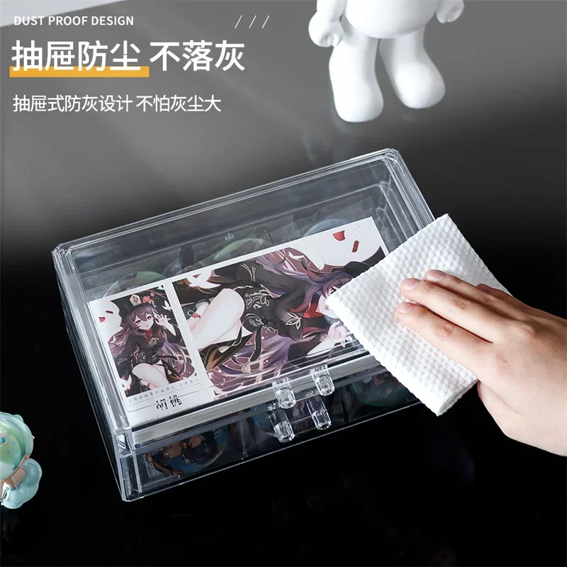 Multi-layer Storage Box Drawer Transparent Acrylic Jewelry Box and Packaging Badge Cufflinks Ring Earrings Display Rack