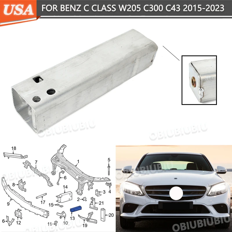 

Кронштейн переднего нижнего бампера для Mercedes-Benz C Class W205 C43 C300 C350e C400 2015 2016 2017 2018 2019-2023 2056203701